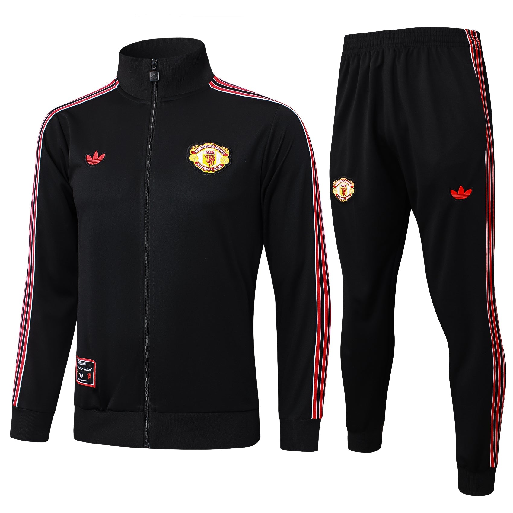 Tuta Manchester United nero zip 2025/26